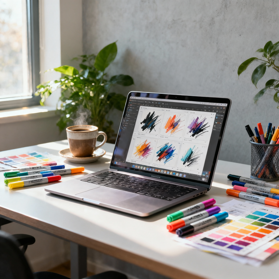 AI技术团队工作场景，现代化办公室环境，多名技术人员正在电脑前专注工作，蓝色灯光氛围，高科技设备环绕